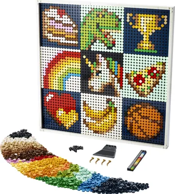 Produktbild von LEGO 21226 Art Gemeinsames Kunstprojekt, Canvas-Wanddeko, Bastelset für Erwachsene und Kinder, kreatives Spielzeug und Geschenk