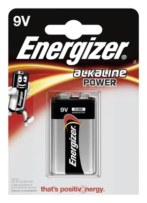 Zdjęcie produktu dla Energizer Alkaline Power, Jednorazowa bateria, 9V, Alkaliczny, 9 V, 1 szt., Cd (kadm), Hg (rtęć)