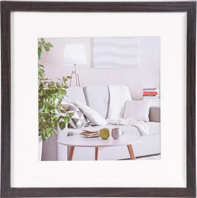 Image de Cadre photo moderne Henzo 60 x 60 cm, marron foncé