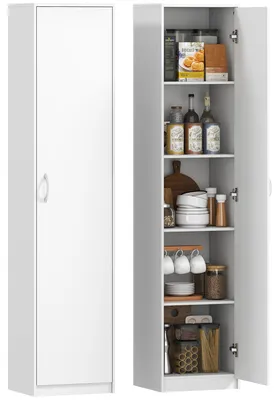 Produktbild von Küchenschrank Buffetschrank Schmal mit 1 Tür Weiß