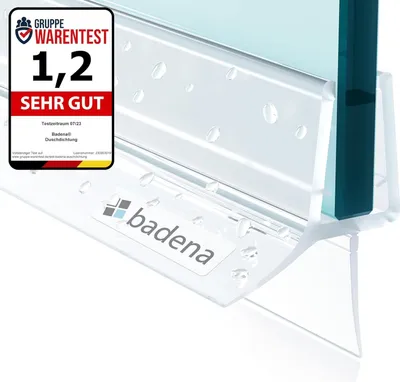 Produktbild von Badena® Duschdichtungen für Duschtüren 80 cm I Ersatz Dichtung 6mm 8mm Glastür I Duschtürdichtung Wasserabweiser mit Dichtlippe