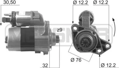 Produktbild von ERA 220427A Starter Anlasser 1,1kW für VW Golf IV Schrägheck (1J1) 12V