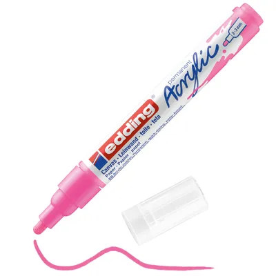 Produktbild von Edding 5100 Acrylmarker Medium, Pink, Pink, Medium, 2 mm, 3 mm, Tinte auf Wasserbasis