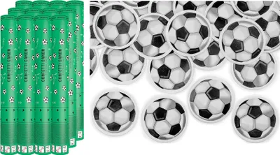 Produktbild von Konfettikanone Fußball 40cm weiß / schwarz 12er Set