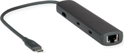 Produktbild von ROLINE Dockingstation USB Typ C, 8K30 HDMI, USB 3.2 Gen 2 (Typ-A+C), PD, 2.5GbE LAN