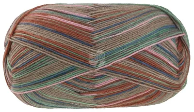 Produktbild von Lana Grossa - Meilenweit 100g Caprese 7032 camel rosa petrol jade braun