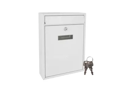 Produktbild von Perel Ibiza-Briefkästen White Wandbriefkasten mailbox Steel