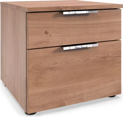 Produktbild von Nachtkommode Level Nachtschrank 41x41x39cm mit Schubladen Farbe wählbarPlankeneiche