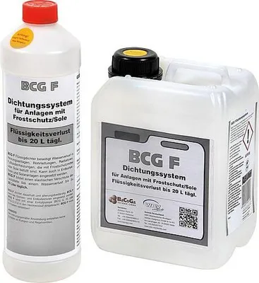 Two bottles of liquid sealant product are displayed against a white background.