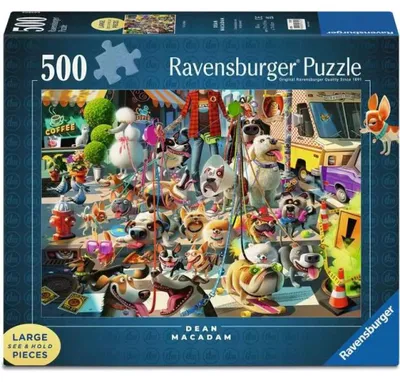 Produktbild von RAVENSBURGER Puzzle Hundespaziergang 500 Puppen