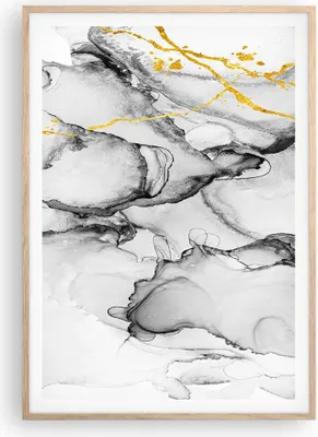 Produktbild von Gerahmtes Poster - Rahmen in heller Eiche - Stein Abstraktion Kontrast - 70x100 cm - Wand Bild - Wanddeko - Wandbilder - Kunstposter - Wandposter - Bilderrahmen - Bilder - P2NPA70x100-4761