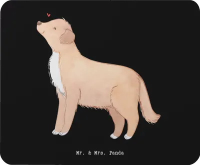 Produktbild von Mr. & Mrs. Panda Mousepad Nova Scotia Duck Lebensretter - Schwarz - Geschenk, laptop, Tolling Retriever, Mouse Pad, mauspad, mousematte