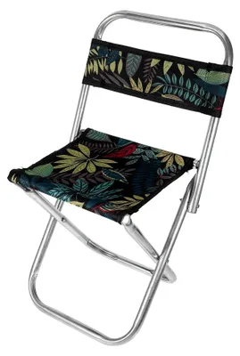 Produktbild von Faltbarer Campinghocker mit Rückenlehne aus Edelstahl und Oxford für Outdoor-Aktivitäten