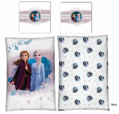 Produktbild von Unyqoos® Disney Frozen Bettbezug Forest 140 x 200 cm – Einzelbett, inkl. Kissenbezug 63 x 63 cm, 100% Polyester, waschbar 40°C, trocknergeeignet