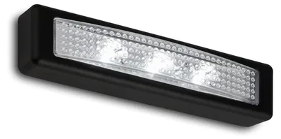 Obrázek produktu pro Briloner Leuchten PUSI - Plug&Play - 2689035 - Zapínání a vypínání pohybem tlačítka na svítidle - včetně samolepicí podložky pro montáž - baterie jsou součástí dodávky - úhel vyzařování 120° - 16 x 4 x 2,7 cm