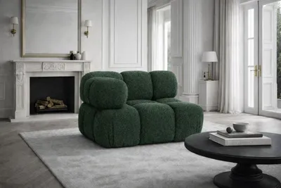Productafbeelding van Kaiser Möbel: Hoekmodule, modern design, voor modulaire opstelling, bekleding: Abriamo, donkergroen, Selia
