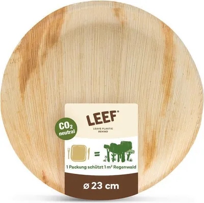 Produktbild von LEEF-Teller, Palmblatt, rund, 23cm x 2,5cm