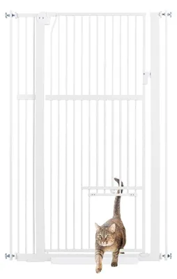 Produktbild von 142 cm hohe Hundetür mit Katzentür und Druckmontage