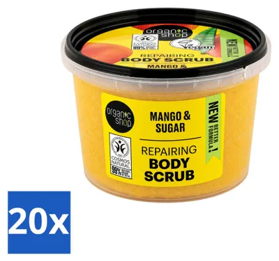 Immagine prodotto di 20 confezioni di scrub corpo biologico Mango & Zucchero - 250 ml - confezione  - 20 pezzi