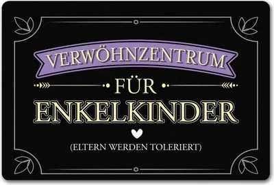 Produktbild von Verwöhnzentrum für Enkelkinder Fußmatte in 40x60 cm ohne Rand mit lustigem
