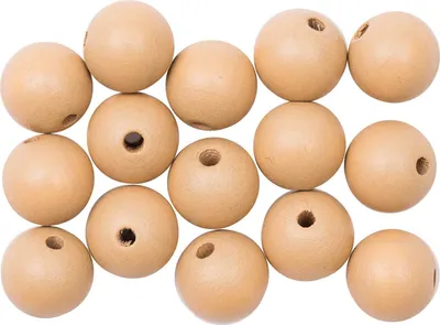 Produktbild von Holzkugeln 15 Stück, natur, ⌀12mm