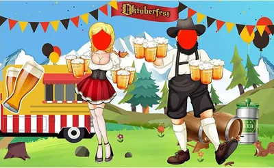 Produktbild von Fotohintergrund Dekoration Bier Fest Party 180X110Cm