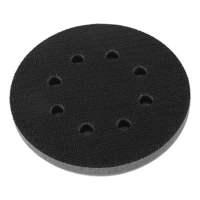 Image de Coussinet d'interface en éponge tampon souple de 125 mm de diamètre pour tampons abrasifs (8 trous)