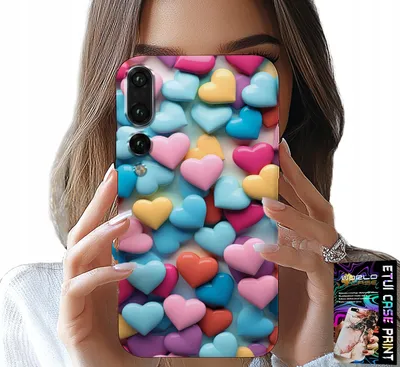 Image de Étui Pour Huawei P20 Plus - Coeurs Colorés Personnalisables