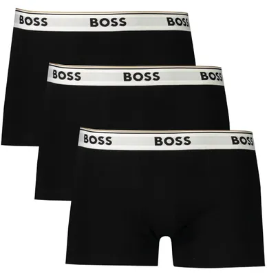 Produktbild von Herren Boxershorts Schwarz Dreierpack mit Elastischem Bund und Logo-Druck