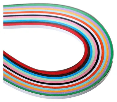 Produktbild von 120 Quilling Streifen 52 cm x 3mm, multi