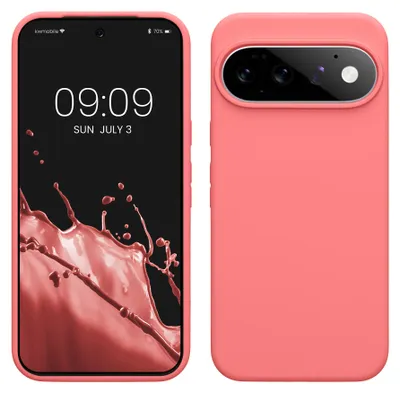 Produktbild von kwmobile Handyhülle für Google Pixel 11 Pro XL Hülle - Case Silikon - Kabelloses Laden - Schutzhülle Cover in Pastell Koralle