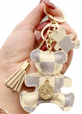 Immagine prodotto di EDIBAZZAR | portachiavi per borsa portachiavi orsetto in pelle appeso orsetto beige