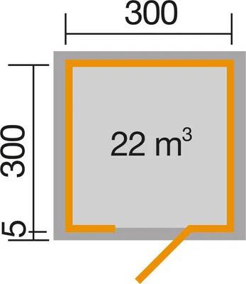 Produktbild von WEKA 413.3030.60000 Gartenhaus/Blockbohlenhaus AVELLINO 1 /Einzeltür ; Größe: 2 ; Farbgebung: Naturbelassen ; Wandstärke: 45 mm ; Maße (LxBxH): 305 cm x 300 cm x 244 cm ; Seitenwandhöhe: 239 cm