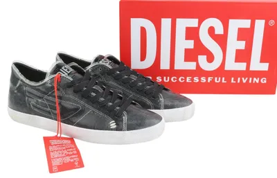Produktbild von Diesel S-leroji Low Herren Sneakers Eu43 Schwarzes Canvas mit Tpu-Overlay RRP270