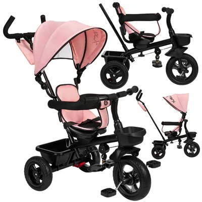 Produktbild von MoMi TELDE 5-in-1 Kinderdreirad - Tricycle mit 360°Sitz - Ab 9 Monaten - Rosa