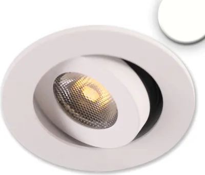 Produktbild von ISOLED LED Einbauleuchte MiniAMP weiß, 3W, 24V DC, neutralweiß, dimmbar