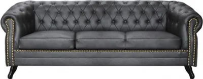 Zdjęcie produktu dla Zestaw sof Chesterfield sofa 3+1 sofa zestaw tapicerki sofy kanapy kanapy skórzane
