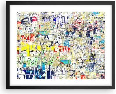 Produktbild von Gerahmtes Poster - Schwarzer Rahmen - Straße Graffiti Wand Wandmalerei - 50x40 cm - Wand Bild - Wanddeko - Wandbilder - Wandposter - Bilderrahmen - Bilder - Kunstdruck - Wandbild - P2BAA50x40-2907