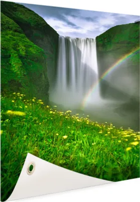 Produktbild von Gartenposter - 80x120 cm - Regenbogen für den Wasserfall  - Modernes Wandbilder - Natur