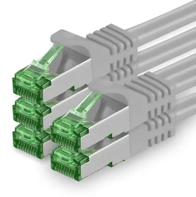 Zdjęcie produktu dla 1aTTack.de, kabel sieciowy Cat.7, 1,5 metra, zestaw 5 sztuk, kable patch Cat7, kable LAN, kable Ethernet