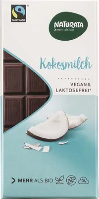 Zdjęcie produktu dla Kuwertura czekoladowa - mleko kokosowe wegańskie i bez laktozy 100g