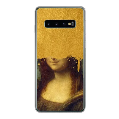 Produktbild von MuchoWow® Handyhülle Schutzhülle Hülle für Samsung Galaxy S10 Mona Lisa - Da Vinci - Gold Silikon Softcase Handy Hülle - Handytasche