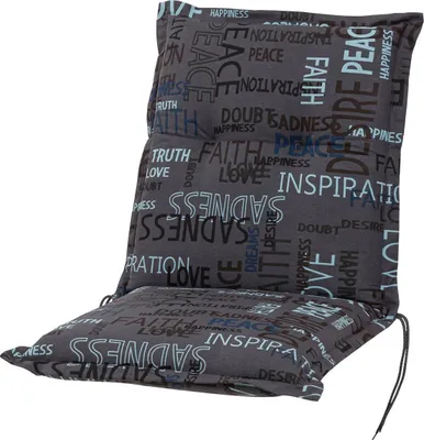 Produktbild von Auflage Niederlehner Florence 0575 anthrazit Schrift 100x50x8 cm KETTtex
