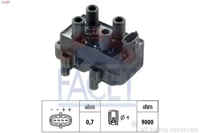Immagine prodotto di FACET 9.6289 Bobina di accensione per OPEL Sintra (APV) per VAUXHALL Sintra MPV