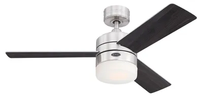Image de Ventilateur de plafond Alta Vista Chrome 105 cm avec éclairage LED et télécommande