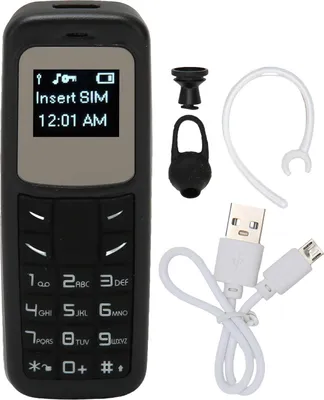 Produktbild von Mini-Handy, kleines Bluetooth-Headset, Wählgerät mit Ohrbügel, unterstützt SIM, 0,66 Zoll, Schwarz