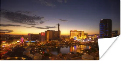 Produktbild von MuchoWow® Poster Las Vegas - Abend - Sonnenuntergang 80x40 cm - Wanddeko