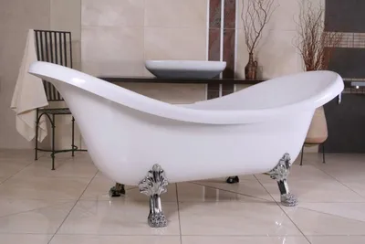 Produktbild von Freistehende Luxus Badewanne Jugendstil Venedig Weiß/Silber 202 x 83 x 81 cm, Barock Badezimmer - Retro Badewanne Antik Stil