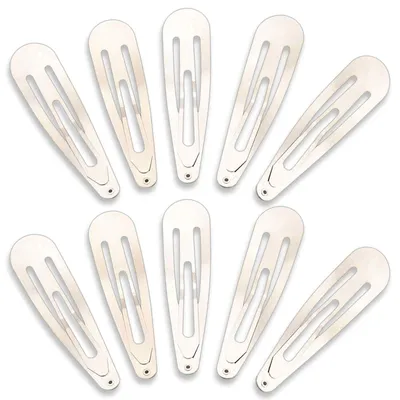 Produktbild von 10 Stück silberne Wassertropfen-Clips - 5 cm