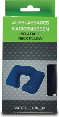 Produktbild von WORLDPACK aufblasbares Nackenkissen *royalblau